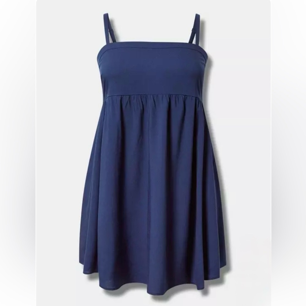 Torrid Blue Mini Challis Sleeveless Sundress